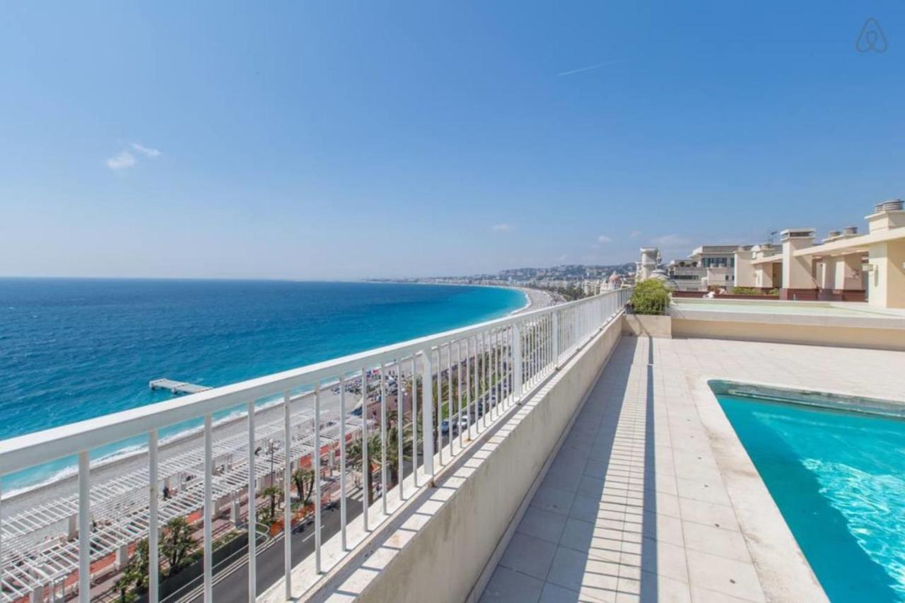 Royal Promenade Pool Terrace With Sea View Appartamento Nizza Esterno foto